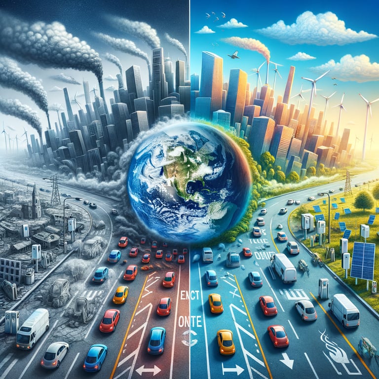 How would global warming be affected if all cars were electric?