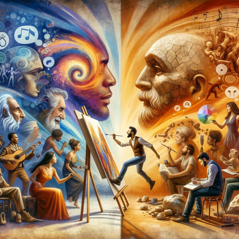 Why do humans feel the need to express themselves artistically?