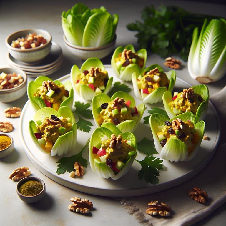 Curried Chicken Salad in Endive Cups