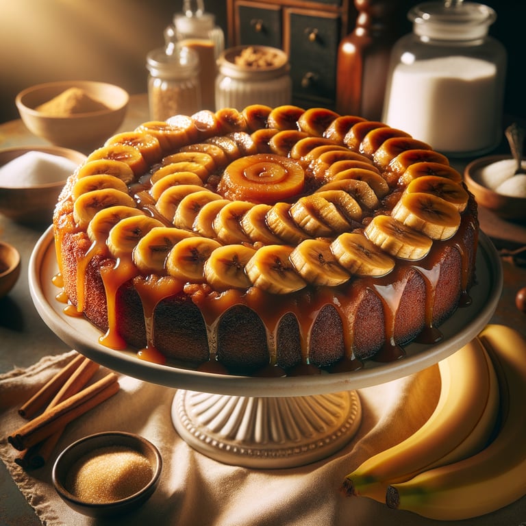 Caramelized Banana Upside Down Cake
