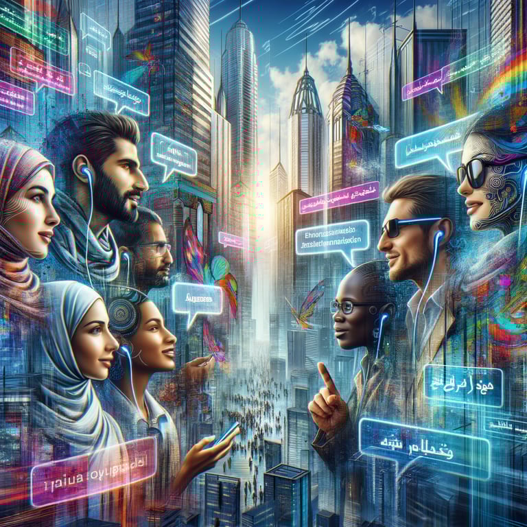 How would global communication evolve with instant translation devices?