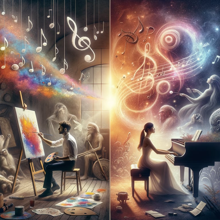 Why do humans create art and music?