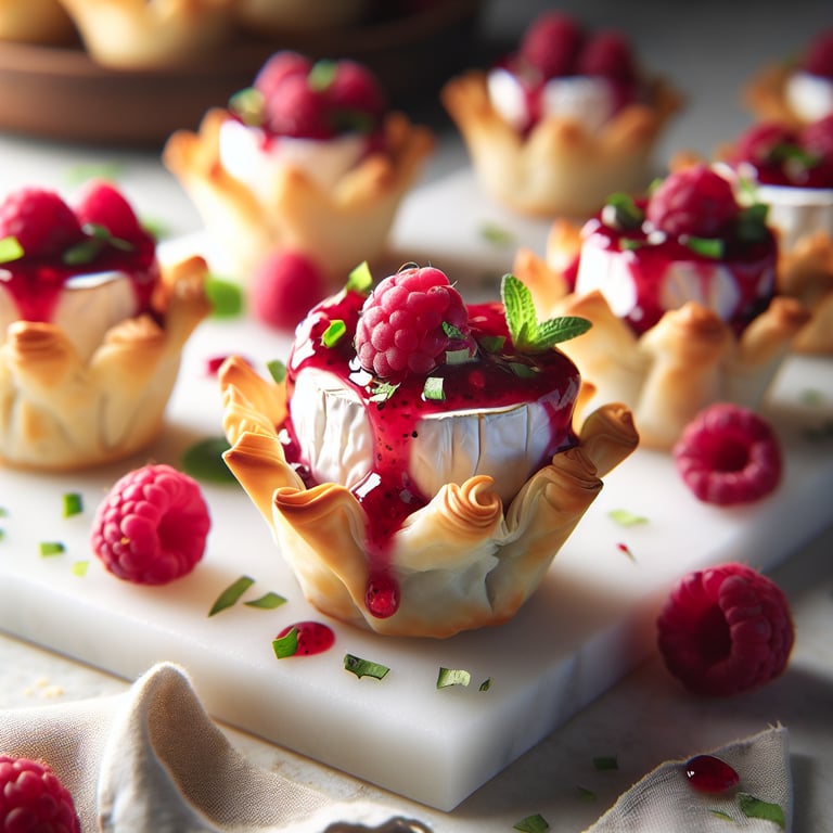 Raspberry Chipotle Brie Bites