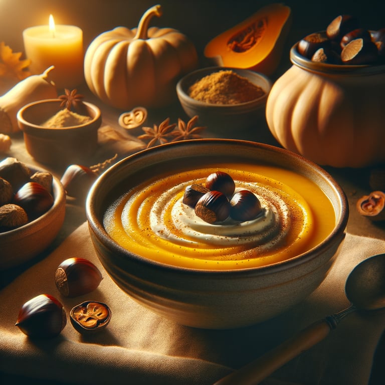 Winter Squash and Chestnut Soup