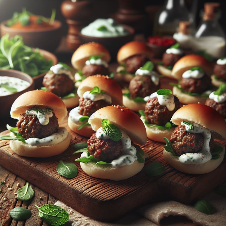 Spiced Lamb Meatball Sliders