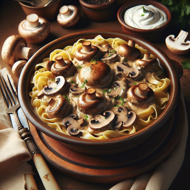 Vegetarian Mushroom Stroganoff