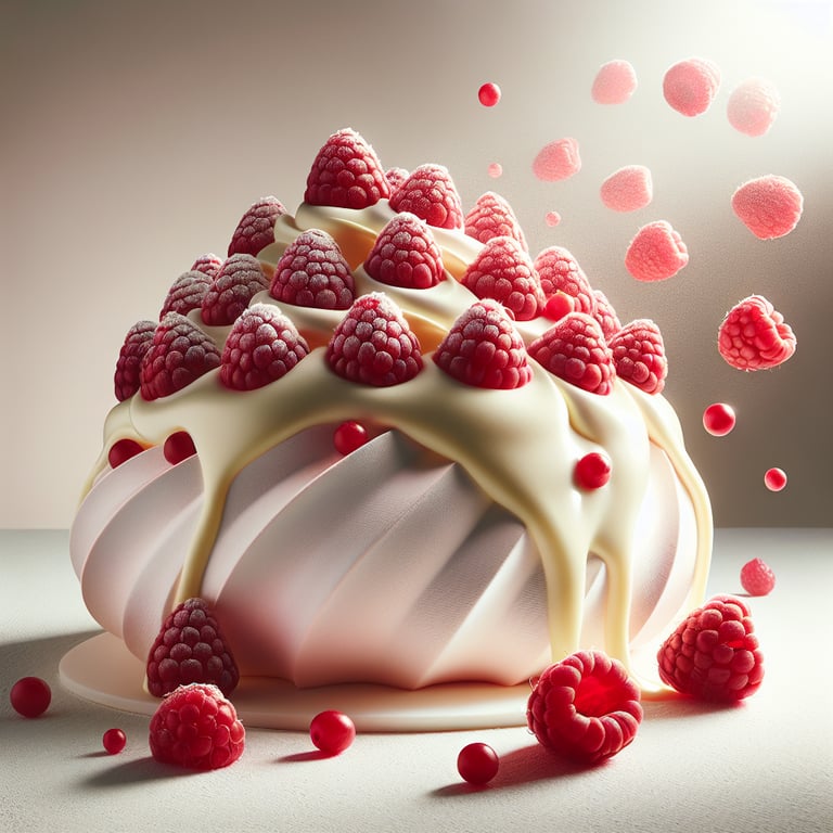 Raspberry and White Chocolate Pavlova