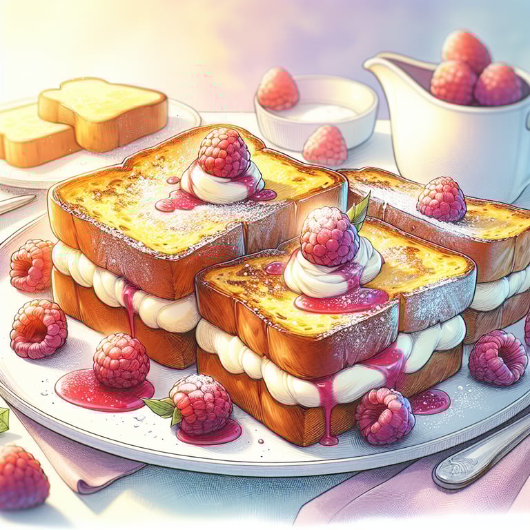 Raspberry and Ricotta Stuffed French Toast