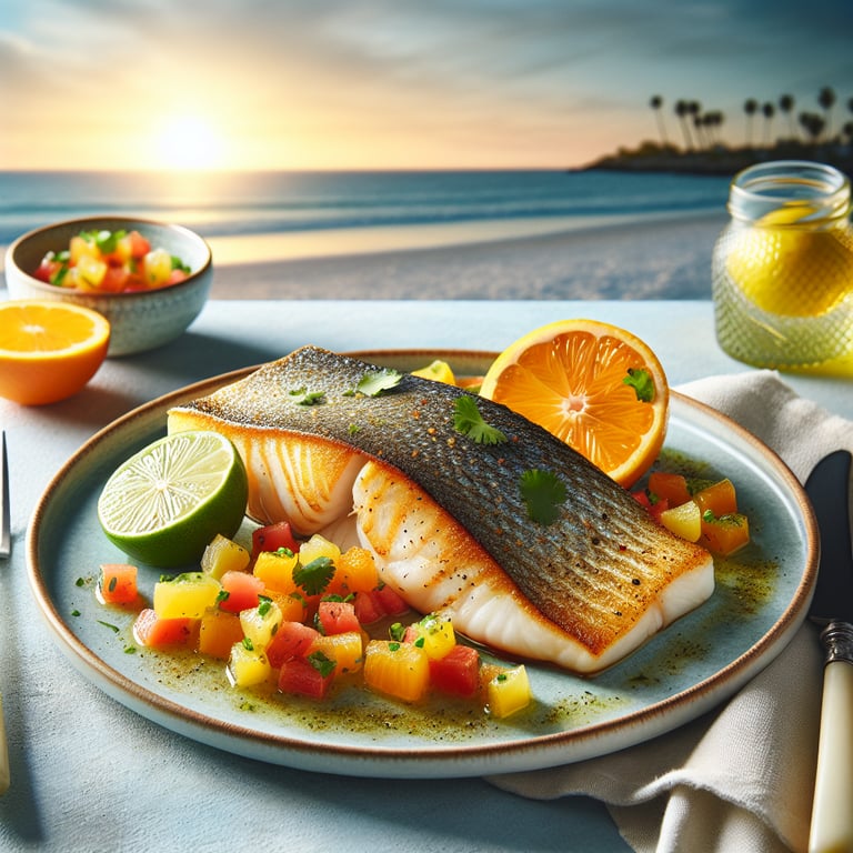 Seabass with Citrus Salsa