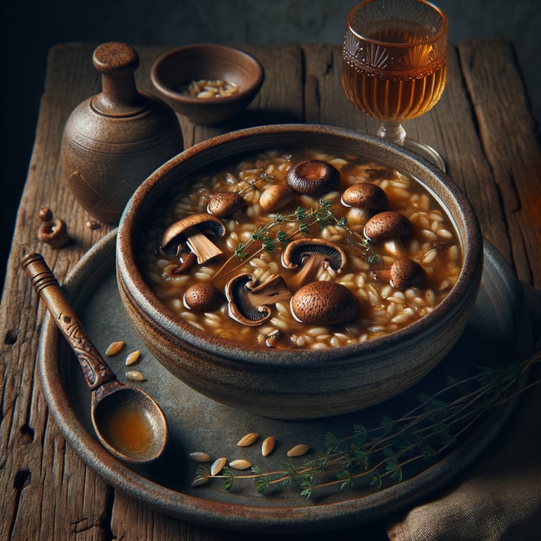 Wild Mushroom and Barley Soup