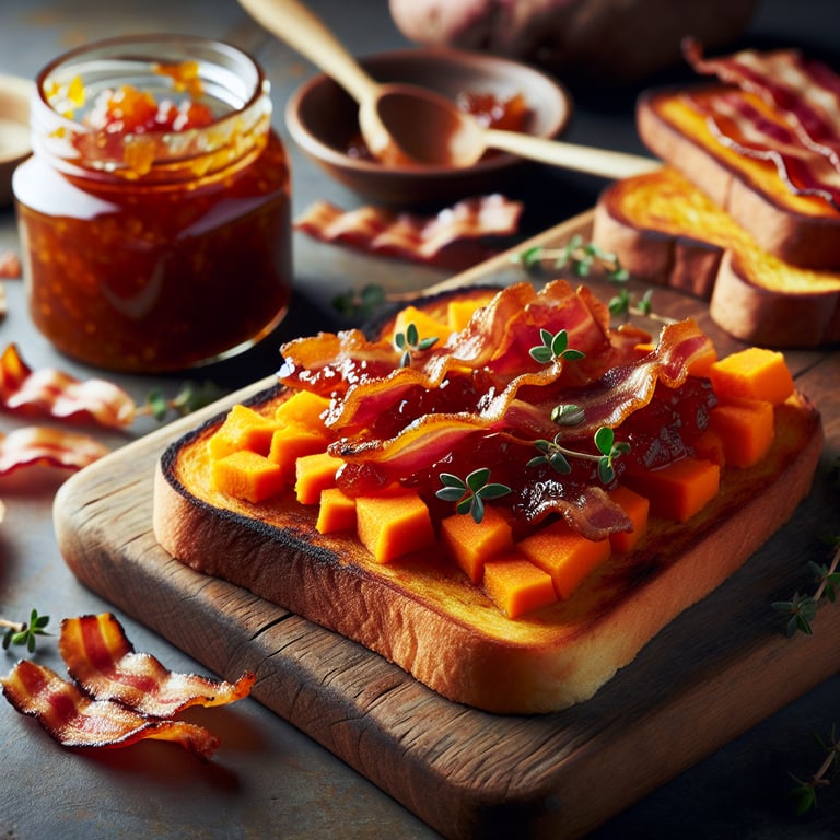 Bacon Jam on Sweet Potato Toast