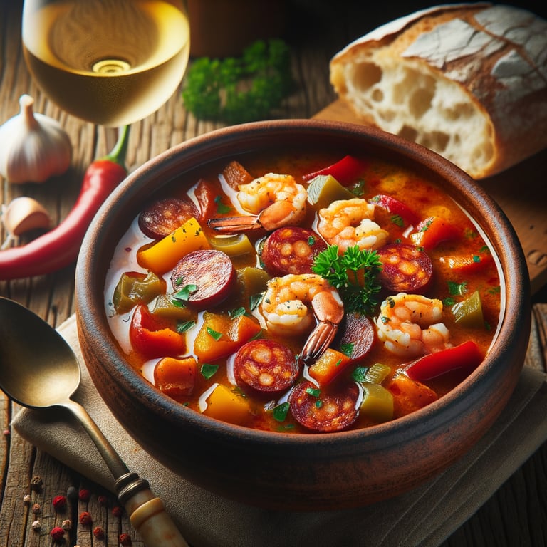 Spicy Shrimp and Chorizo Soup