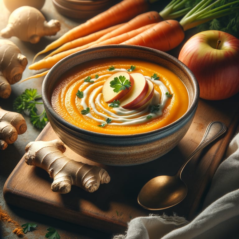 Carrot and Apple Soup with Ginger