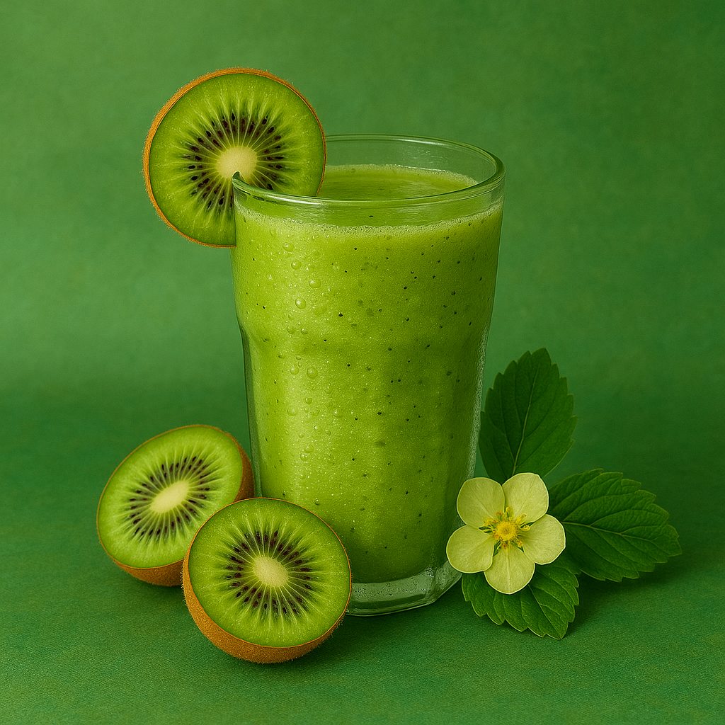Vaso de Jugo de Kiwi Ácido