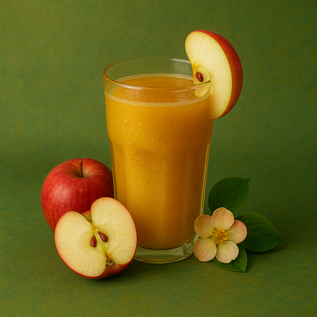 Vaso de Jugo de Manzana Fresco