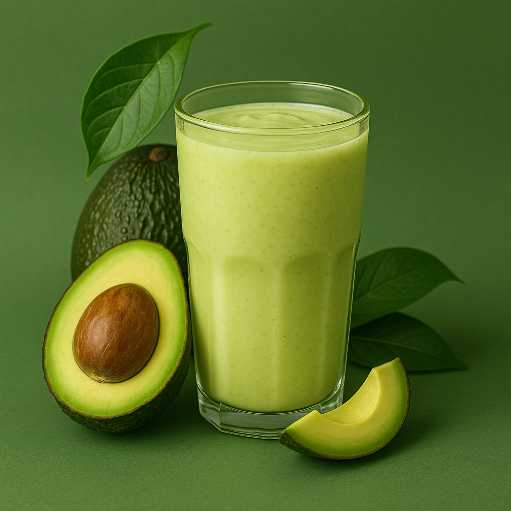Vaso de Jugo de Aguacate Cremoso