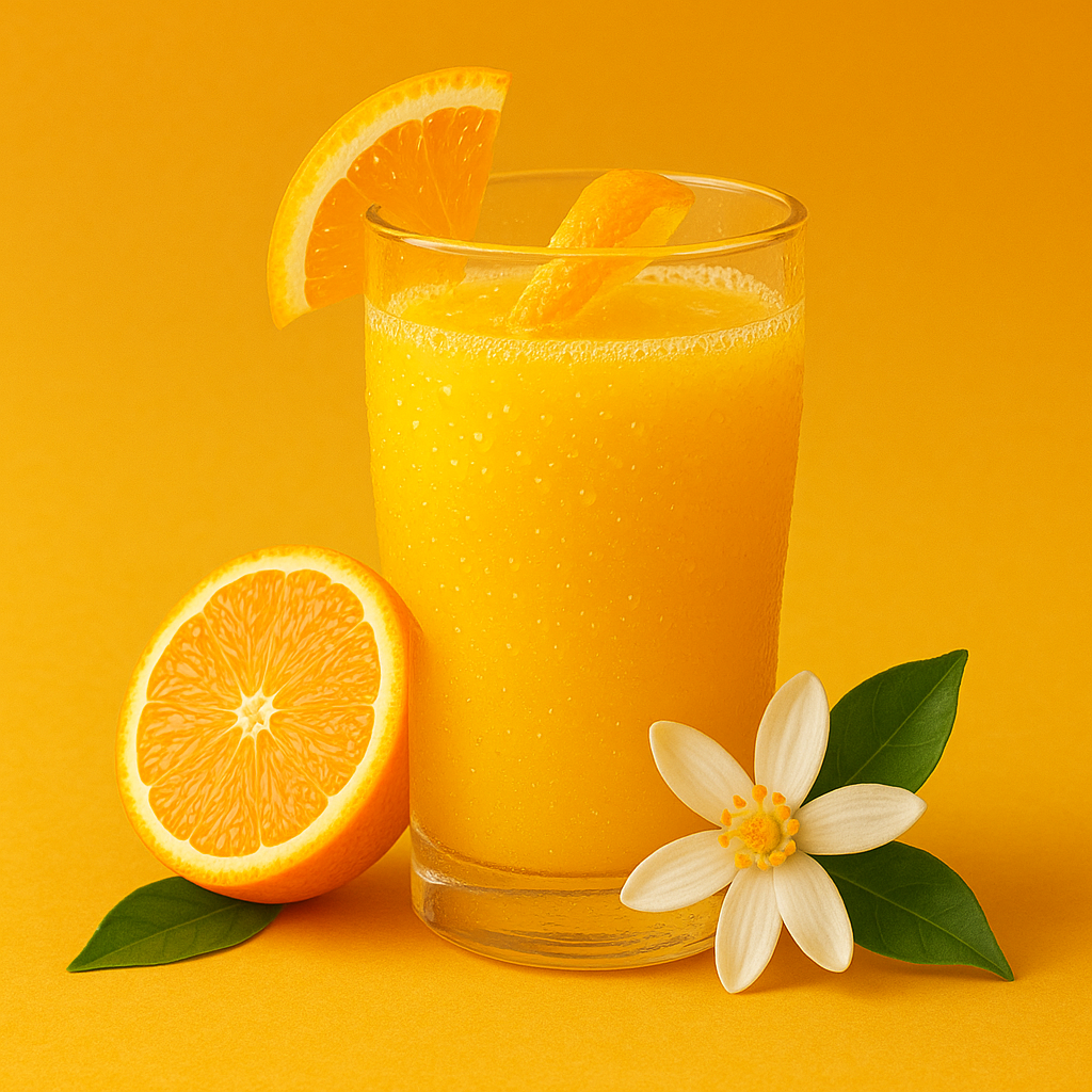 Vaso de Jugo de Naranja Fresco