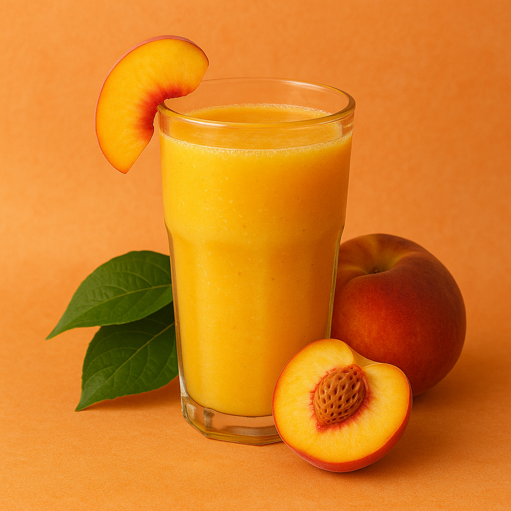 Vaso de Jugo de Durazno Fresco