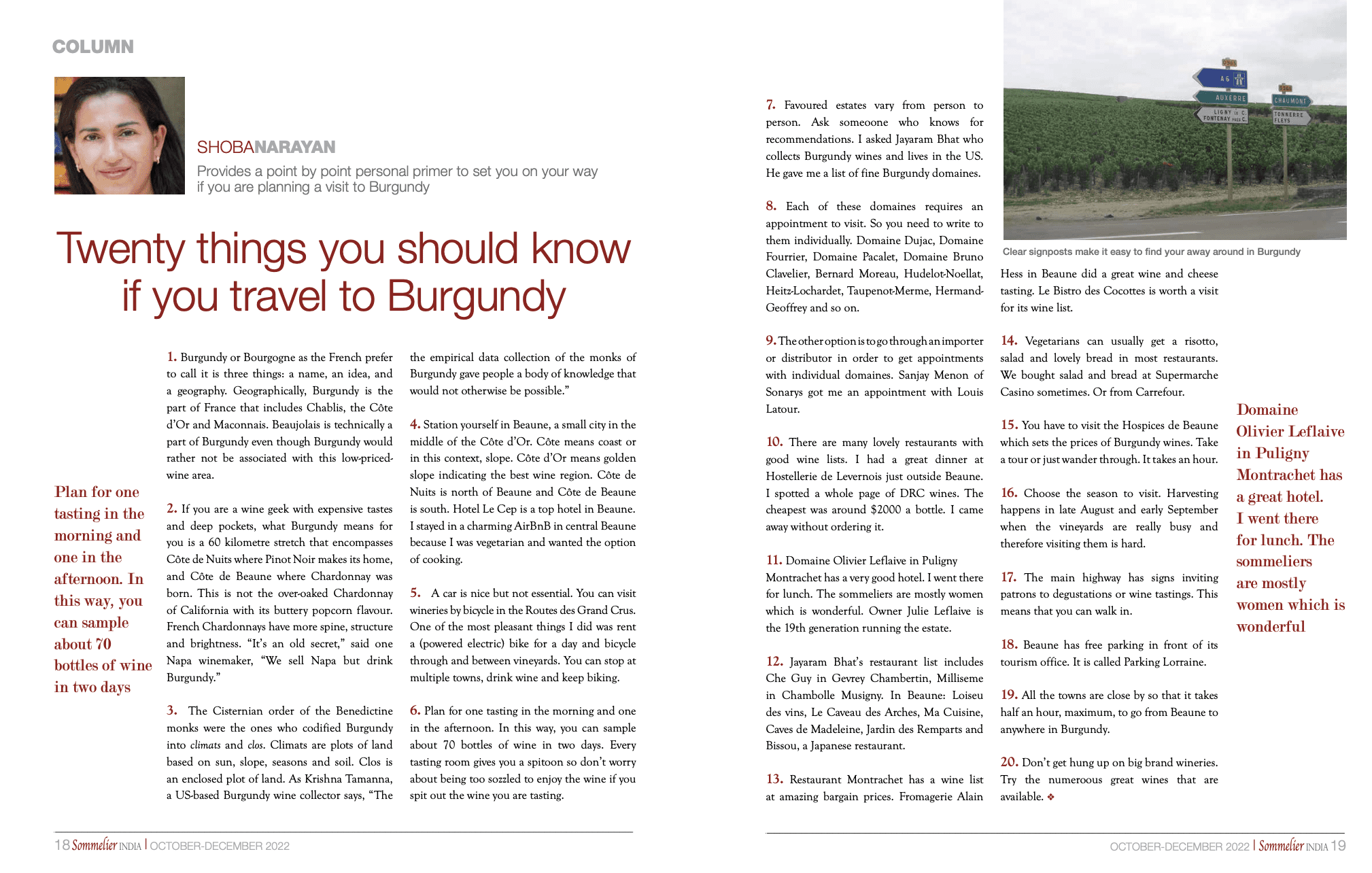 Twenty things about Burgundy. Sommelier.