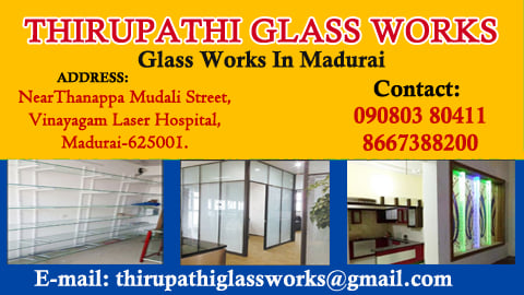 Thirupathi Glass Toughened Glass | UPVC Windows Works | Aluminium Portion Works | SS Works