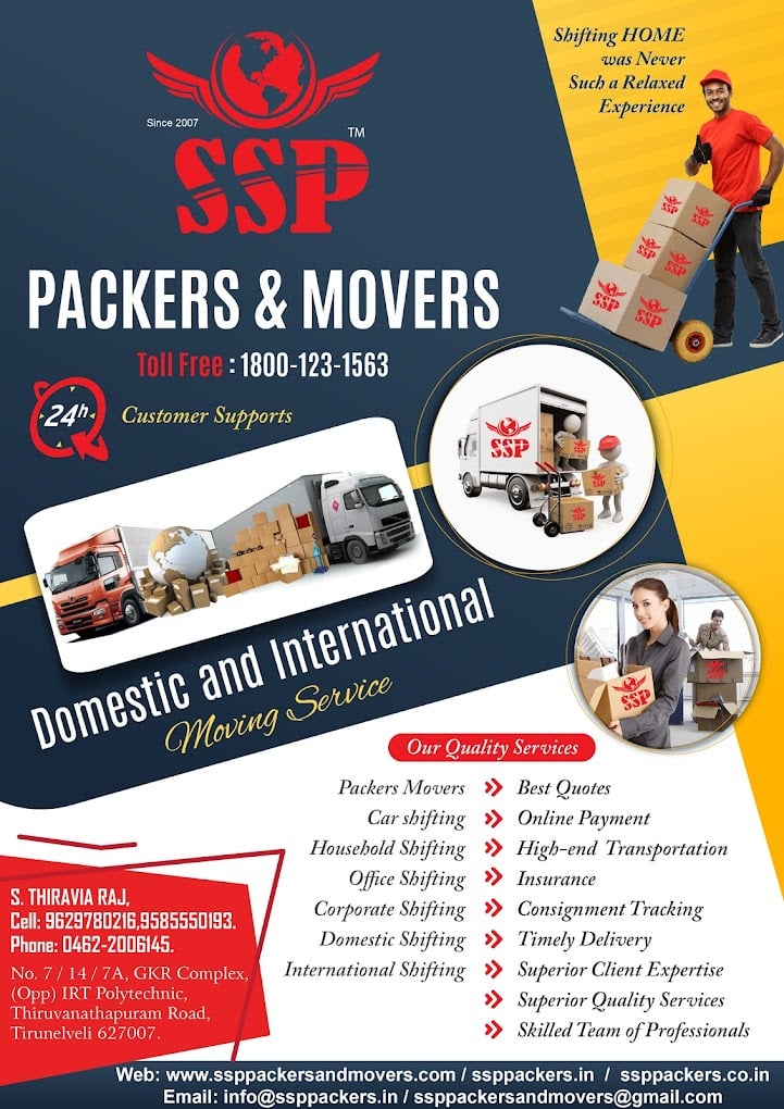 SSP PACKERS AND MOVERS IN TIRUNELVELI - 2