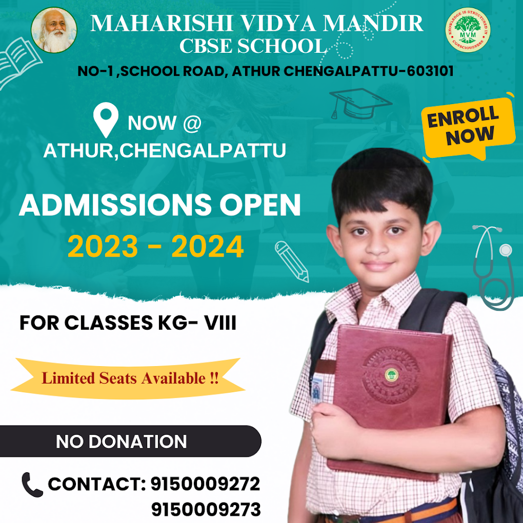 Maharishi Vidya Mandir | CBSE School | Athur, Chengalpattu - 3
