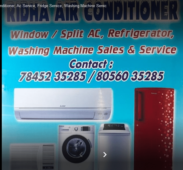 Ridha Air Conditioner, Ac Service, Fridge Service, Washing Machine Service