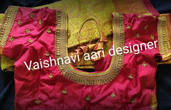Vaishnavi Aari embroidery designer And Aari Embroidery Class - 3