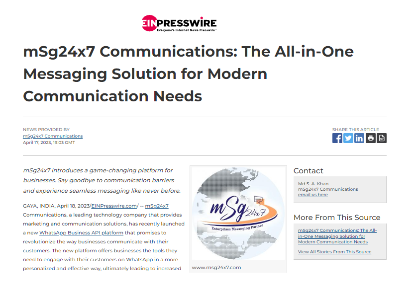 MSG 24x7 Communications - 4