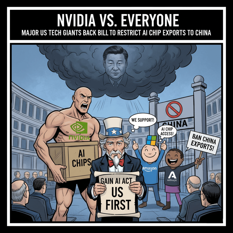 NVIDIA Yabanwa Mbavu: Wateja Wake Wakubwa Microsoft na Amazon Wageuka na Kuunga Mkono Sheria ya Kuifungia China