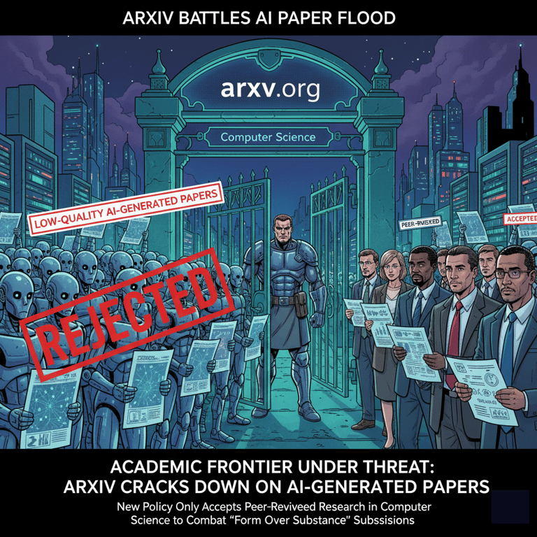 arXiv Yakataa Tasnifu za AI Zenye Ubora wa Chini: Viwango Vipya vya Kuchapisha