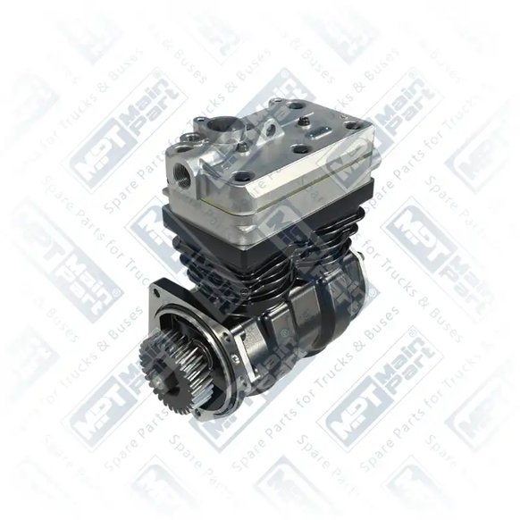 1) 4127040090SP1,7420713886SP1, 4127040090SP1 WABCO Compresseur d'air, Double cylindre, MPT Main Part