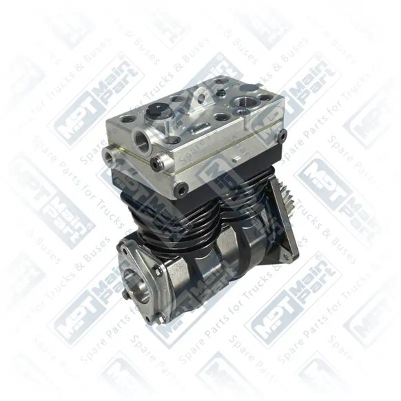 2) 9125101010,4571303715, 4571303715 MERCEDES BENZ AXOR 2 2540 Compressore d'aria, Doppio cilindro, MPT Main Part