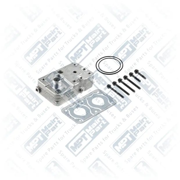 1) 4115539212,1528490,0011303015, A0011303015 MERCEDES BENZ TORINO OM906 Compresseur d'air, Culasse, MPT Main Part