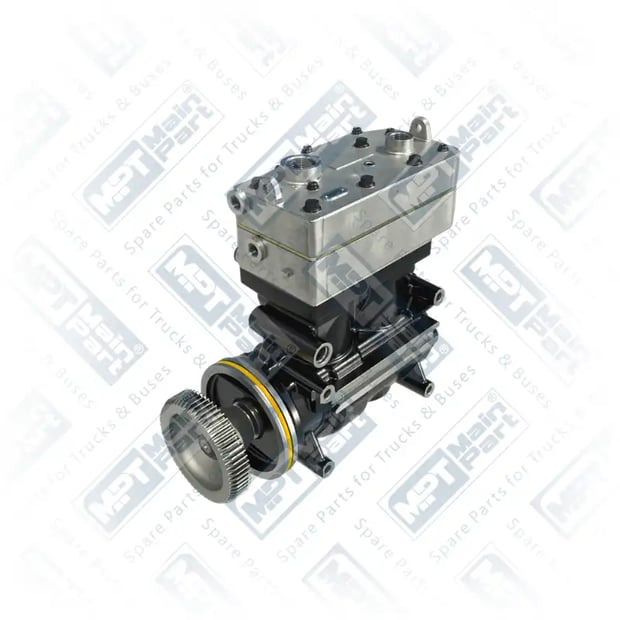 1) 9125180000,9125180010,9125180020,9125180030,9125180040,1674920,1681561,1687079,1696197,1696197R, 5.LK.1201 Compressor de ar, Cilindro duplo, MPT Main Part