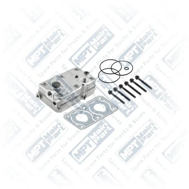 1) 9115530012,0011300815,1528279, 4.LP.0201 Compressor de ar, Cabeçote, MPT Main Part