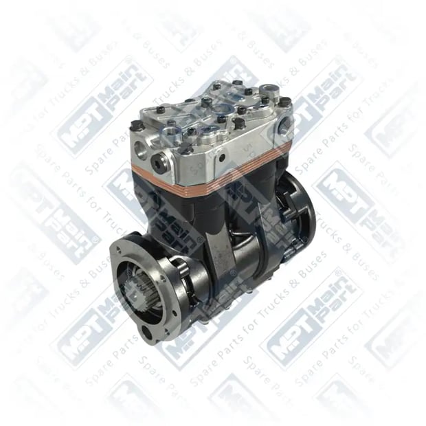 1) 1194456,K035001N00,LP4871,3411777,4071225,5257958, 15.LK.1703 Compressor de ar, Cilindro duplo, MPT Main Part