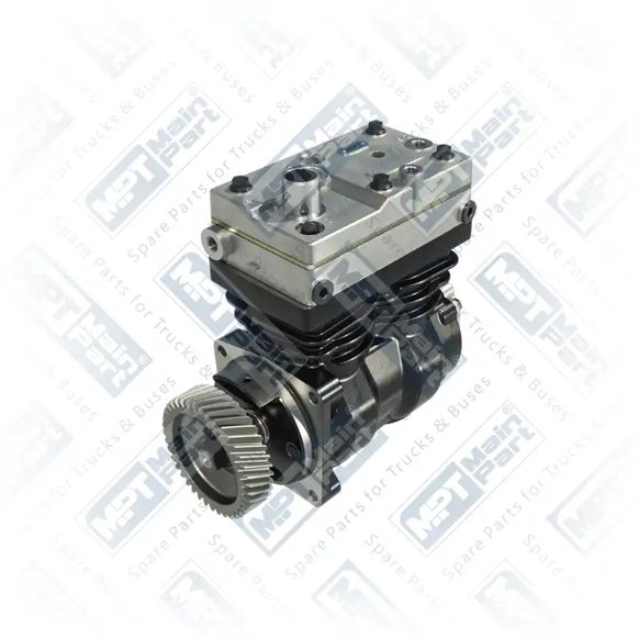 1) 9061304615,9061306315,9125100010, 9061306315 MERCEDES BENZ CONECTO O345 OM926 Air Compressor, Twin Cylinder, MPT Main Part