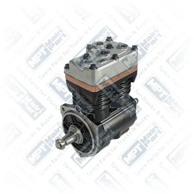 1) LP4851,SEB01545000,SEB01545ES,SEB01545RUN50,SEB01545RUX00,SEB01545X00,5001867509,5010339859,7485003211, 7.LK.0102 Compressor de ar, Cilindro duplo, MPT Main Part