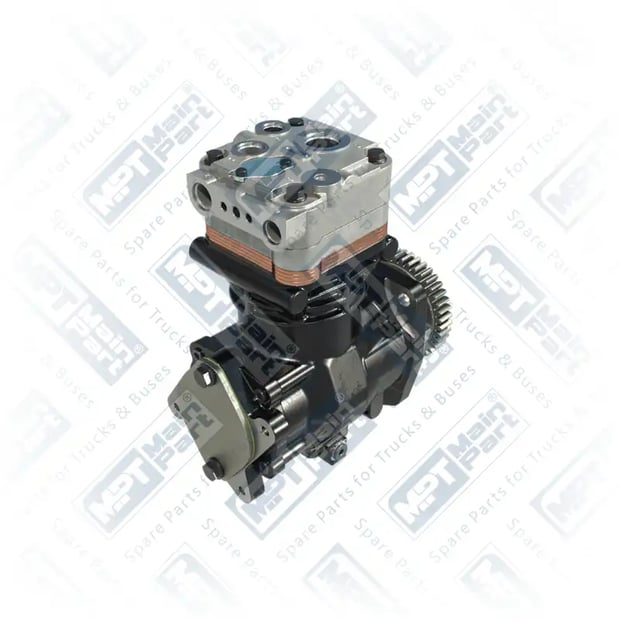 2) 0R1623,0R1624,10R1437,1916521,2233636,2233637,2554160,5010803,5010806,5011427,5011441,5012532,5014428,5014482, 14.LK.0202 Compressor de ar, Mono Cilindro, MPT Main Part