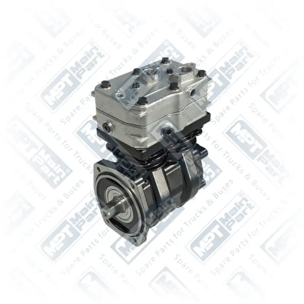 1) 1604420,1604420A,1604420R,1628444,1628444A,1628444R,9115045040,9115045050, 5.LK.0602 Air Compressor, Twin Cylinder, MPT Main Part