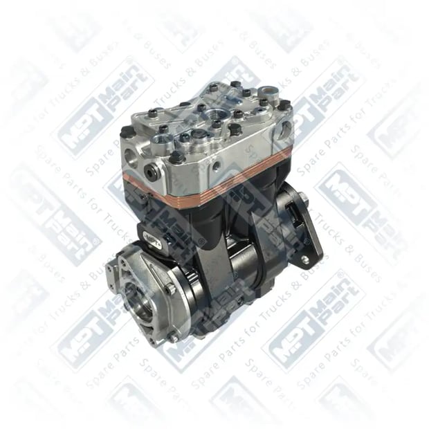 2) K112143,LK4992,5801926261, 6.LK.1802 Air Compressor, Twin Cylinder, MPT Main Part