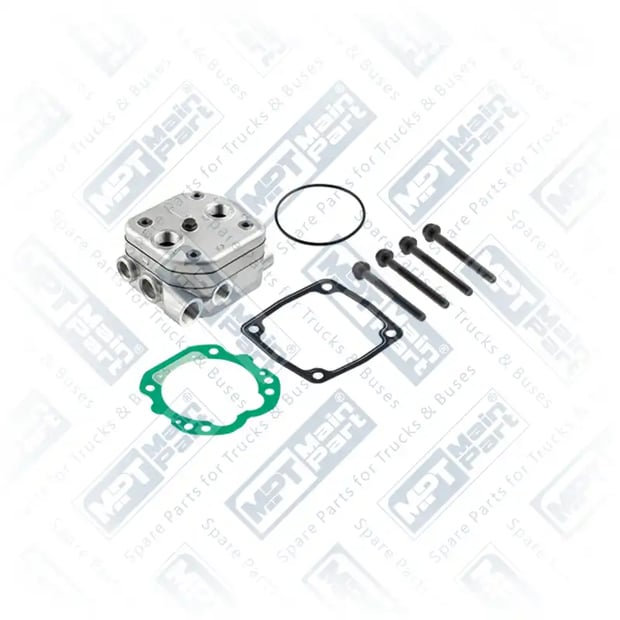 1) 4120908012,4120908032,4120908042,51541146081, 3.LP.0302 Compresseur d'air, Culasse, MPT Main Part