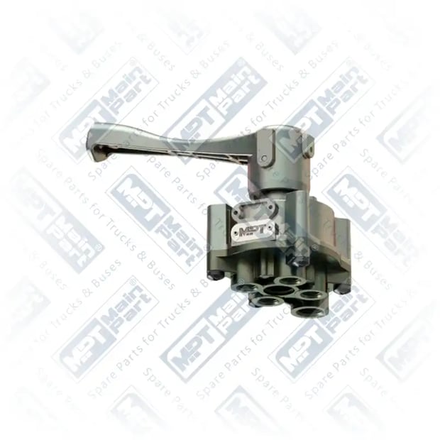 1) 0003275725,0003290425,0003290725,0003290825,81436196004,81436196006,85500014362,042089956,1291360,500002862,99100360046,99100362124,5000791019,5001871034,309104,567810,A05030208,A05030209,4630320200,6773736,637213060,2089910,F001882,522509X500,502918101,9450471,21151103110,4C465A687AA, 99100360046 STEYR Valve de réglage de la hauteur de la remorque, MPT Main Part