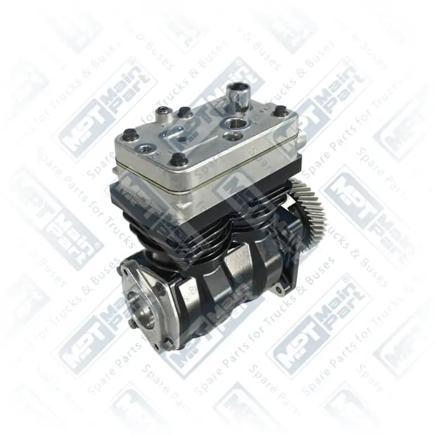 2) 9061302415,9061303315,9061304715,4115530030, 9061302415 MERCEDES BENZ CONECTO O345 OM906 Compresseur d'air, Double cylindre, MPT Main Part