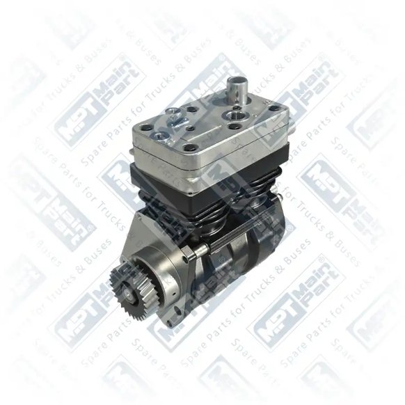 1) 4571300415,4571301215,4571301515,4571302015,9115530000,9115530010,9115530030, A4571301215 MERCEDES BENZ Compresor de aire, Bicilíndrico, MPT Main Part