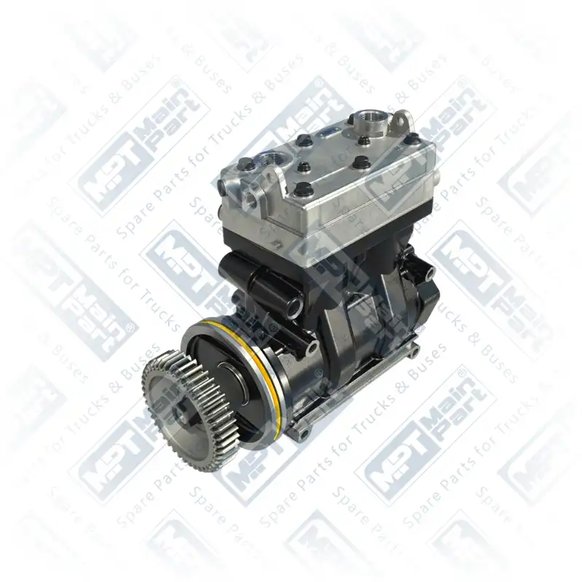 1) 9125181010,9125181030,9125181050,9125181100,9125181120,1696200,1805490, 9125181050 WABCO Compresor de aire, Bicilíndrico, MPT Main Part