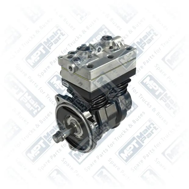 1) 9125120040,9125140000,9125140010,9125140030,9125140040,7420774360,7421175029,7421353473,7485003298, 7421175029 RENAULT TRUCKS PREMIUM 420 Sprężarka powietrza, Dwucylindrowe, MPT Main Part