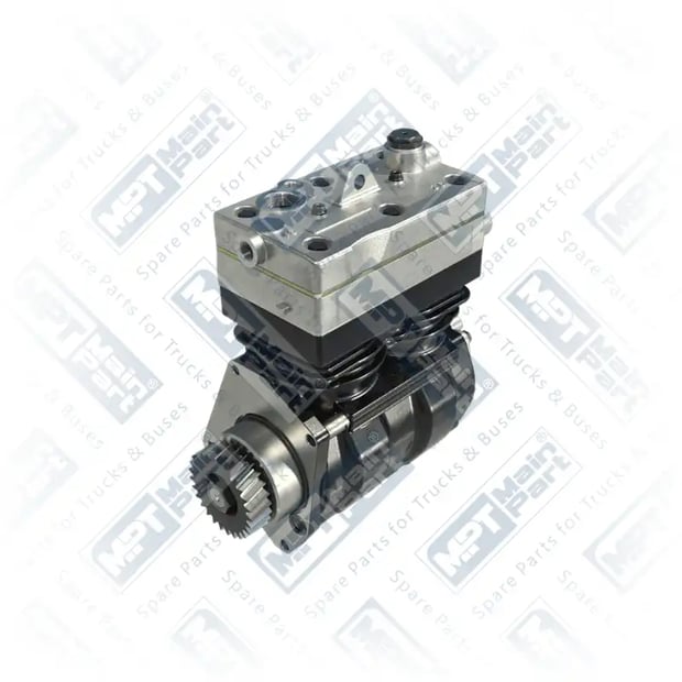 1) 9125100210, 4.LK.2513 Compressor de ar, Cilindro duplo, MPT Main Part