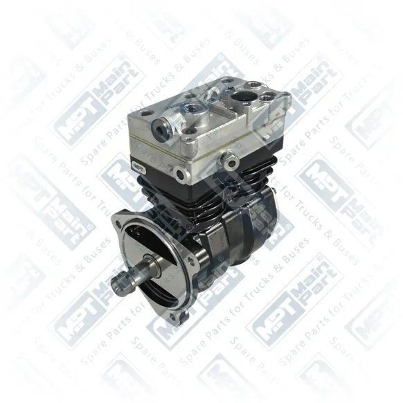 1) 4127040020,4127040027,4127040070,4127040077,4127040130,4127040137,4127040160,4127040167,20574763,20775224,20866605,70330056,85000491, 412 704 007 7 Compressor de ar, Cilindro duplo, MPT Main Part